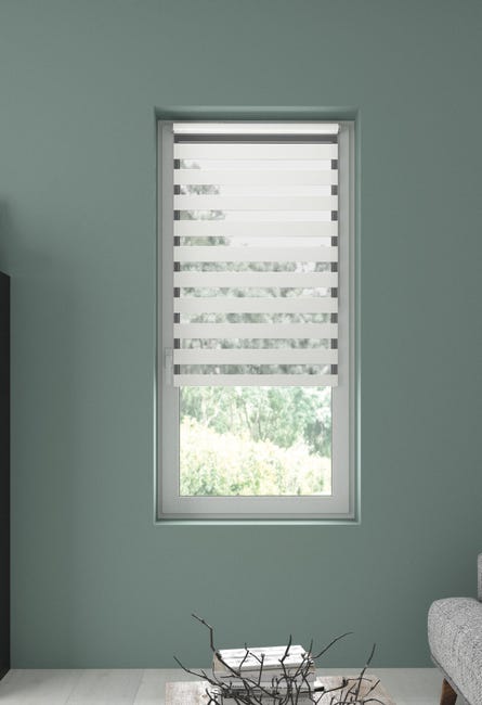 Roleta dzień noc Siberia biała 68 x 230 cm Inspire