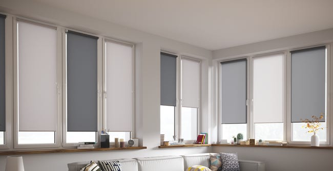 Roleta okienna Albery ciemnoszara 37 x 160 cm Inspire