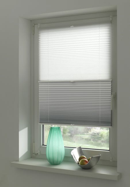 Roleta plisowana Duo 42.5 x 150 cm biała