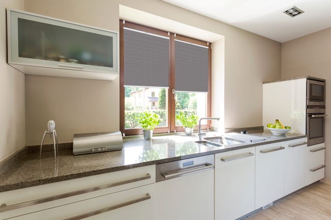 Roleta plisowana Metallic Stalowy 72 x 220 cm z połyskiem