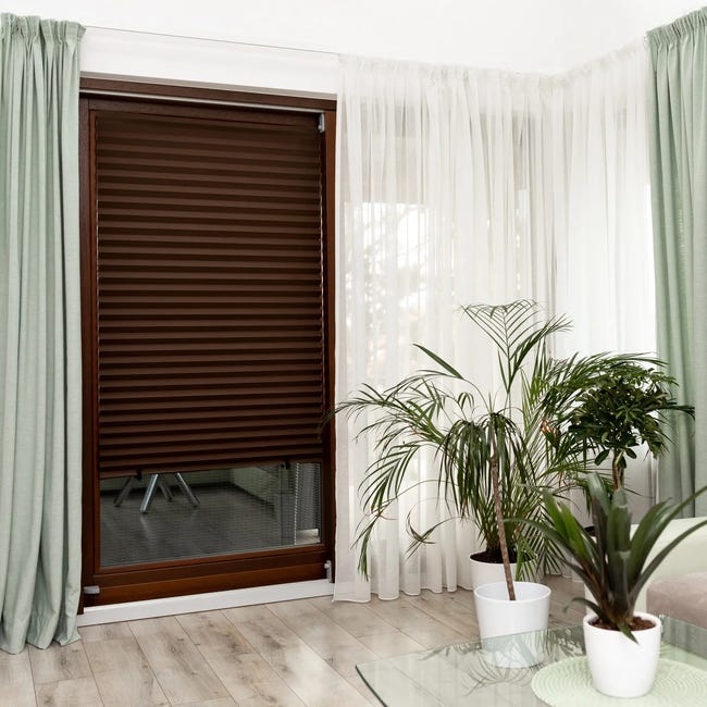 Roleta plisowana Redishade 121 x 182 cm czekoladowa