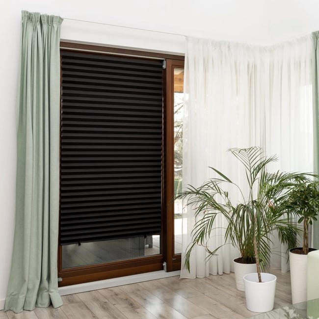 Roleta plisowana zaciemniająca Redishade 121 x 182 cm czarna