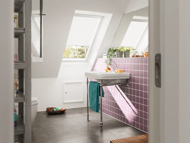 Roleta przyciemniająca do okna dachowego RHL M00 1086 Beżowa 78 x 160 cm Velux