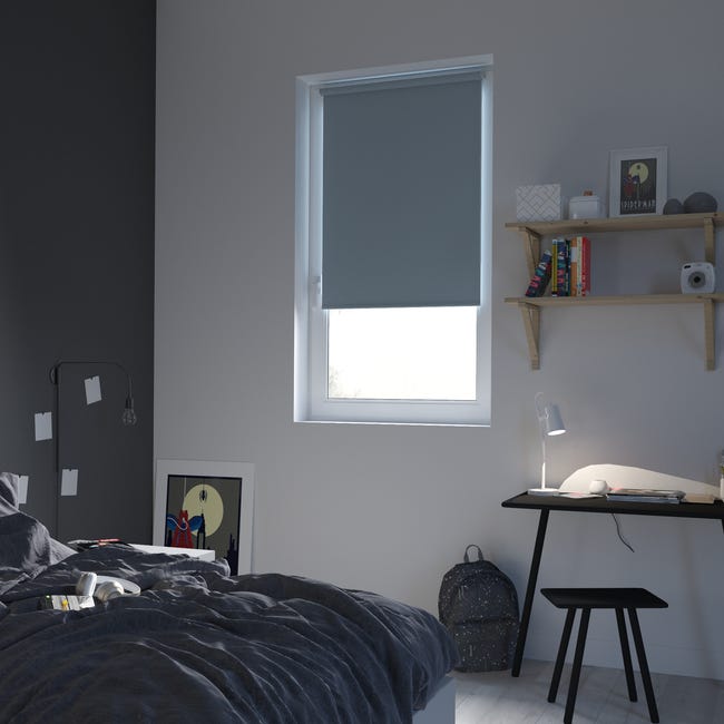 Roleta zaciemniająca Belem 57 x 160 cm niebieska Inspire