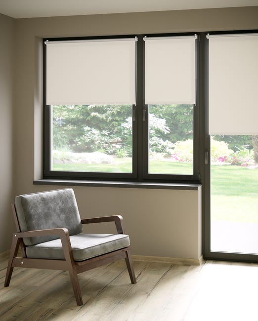 Roleta zaciemniająca Blackout 37 x 150 cm kremowa termoizolacyjna