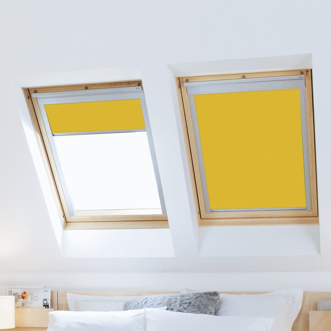 Roleta zaciemniająca DUR M6A Żółta 78 x 118 cm Contrio