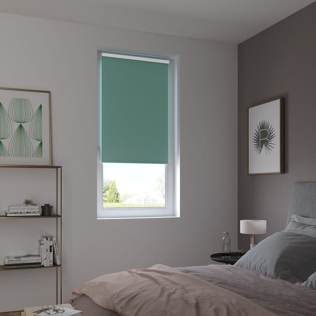 Roleta zaciemniająca Santos 80 x 160 cm zielona Inspire