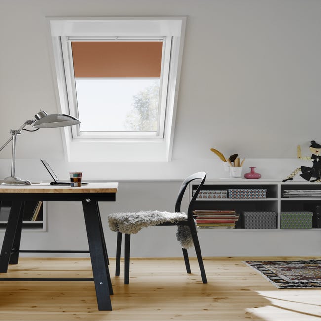 Roleta zaciemniająca do okna dachowego DKL MK06 4564S Pomarańczowa 78 x 118 cm Velux
