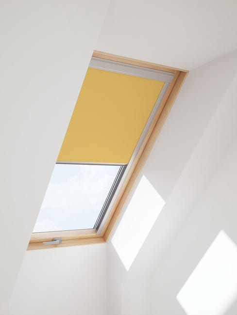 Roleta zaciemniająca do okna dachowego DUR M6A 4233 Żółta 78 x 118 cm Contrio