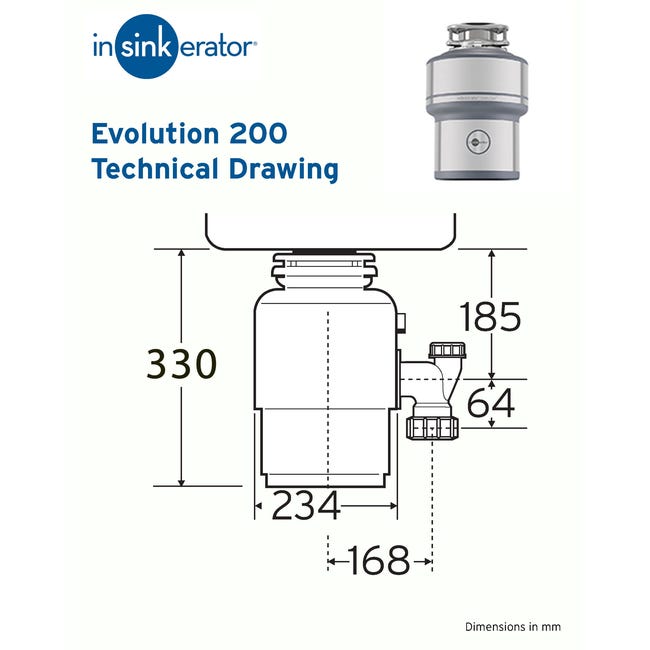 Rozdrabniacz kuchenny Model Evolution 200 InSink Erator