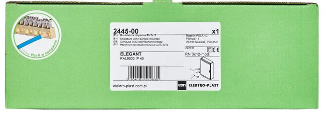 Rozdzielnica elektryczna bez wyposażenia 3 x 12 IP40 ELEKTRO-PLAST