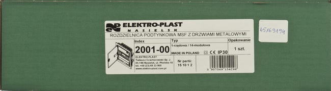 Rozdzielnica elektryczna bez wyposażenia MSF / 2001 - 00 ELEKTRO-PLAST