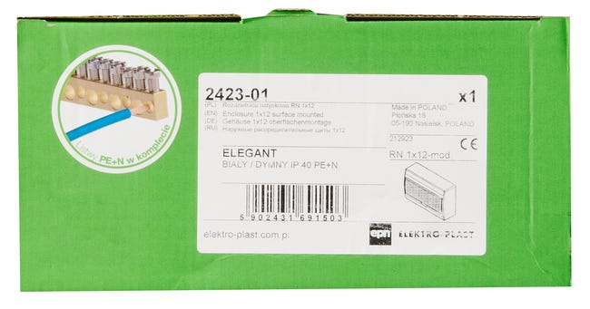 Rozdzielnica elektryczna bez wyposażenia N/T 1/12 IP40 ELEKTRO-PLAST