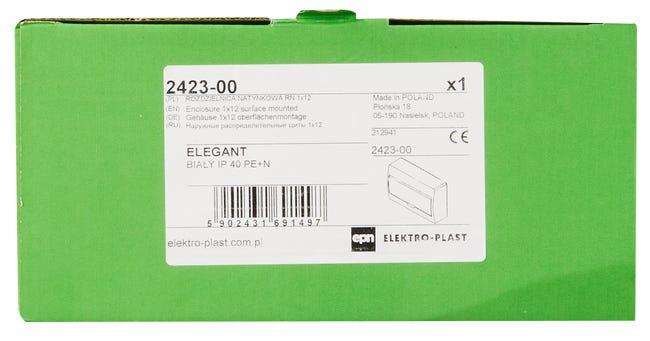 Rozdzielnica elektryczna bez wyposażenia N/T 1/12 IP40 biała ELEKTRO-PLAST