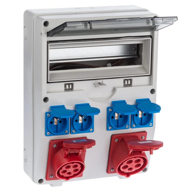 Rozdzielnica elektryczna z okablowaniem 6250 - 01 / RS 1/12 4 X 2P + Z 2 X 3P + N + Z 16 / 3 ELEKTRO-PLAST