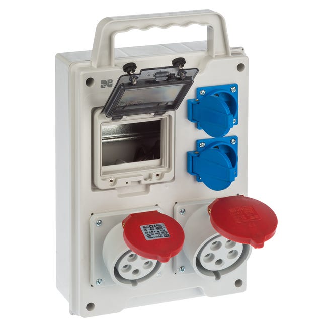 Rozdzielnica elektryczna z okablowaniem RS 1 / 4 6213 - 00 / 2 X 2P + Z 2 X 3P + N + Z 16 / 32 ELEKTRO-PLAST