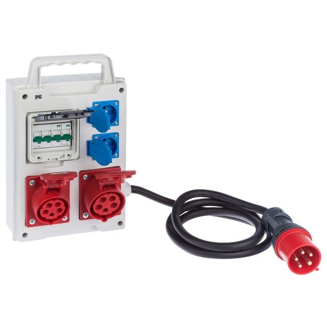 Rozdzielnica elektryczna z okablowaniem RS 1 / 4 6213 - 10 / 2 X 2P + Z 2 X 3P + N + Z 16 / 32 ELEKTRO-PLAST