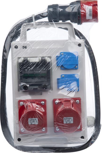 Rozdzielnica elektryczna z okablowaniem RS 1 / 4 6213 - 10 / 2 X 2P + Z 2 X 3P + N + Z 16 / 32 ELEKTRO-PLAST