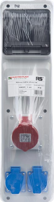 Rozdzielnica elektryczna z okablowaniem RS 1 / 6 6240 - 01 / 2 X 2P + Z 3P + N + Z 16A ELEKTRO-PLAST