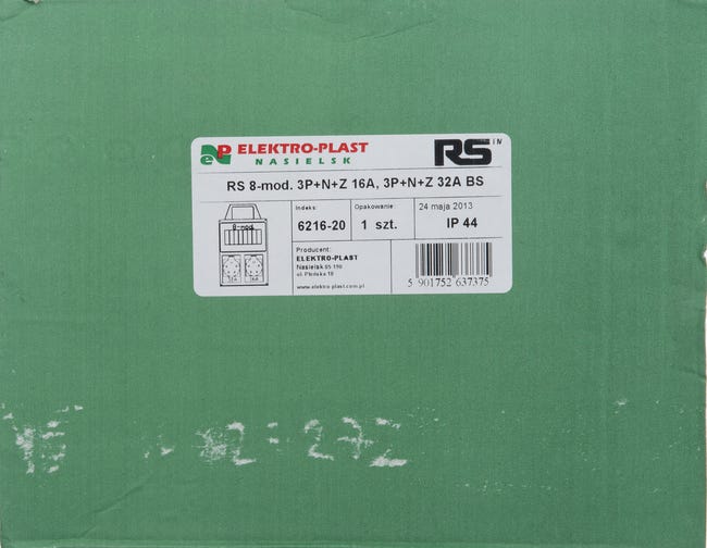 Rozdzielnica elektryczna z okablowaniem RS 1 / 8 6216 - 20 / 2 X 3P + N + Z 400V BS ELEKTRO-PLAST