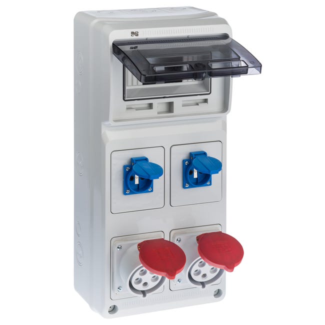 Rozdzielnica elektryczna z okablowaniem RS 1 / 8 6242 - 00 / 2 X 2P + Z 2 X 3P + N + Z 32A ELEKTRO-PLAST
