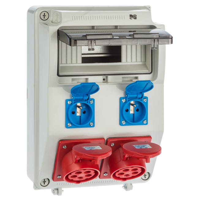Rozdzielnica elektryczna z okablowaniem RS 1 / 9 6221 - 00 / 2 X 2P + Z 2 X 3P + N + Z 16A ELEKTRO-PLAST