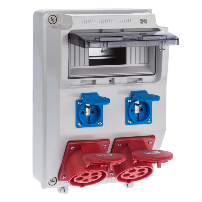 Rozdzielnica elektryczna z okablowaniem RS 1 / 9 6222 - 00 / 2 X 2P + Z 2 X 3P + N + Z 32A ELEKTRO-PLAST