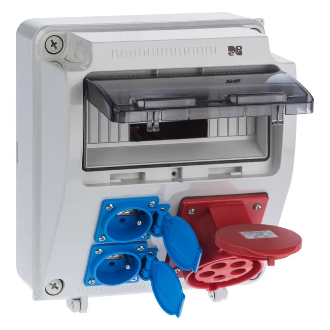 Rozdzielnica elektryczna z okablowaniem RS 1 / 9 6232 - 00 / 2 X 2P + Z 3P + N + Z 32A ELEKTRO-PLAST