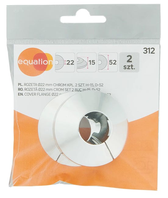 Rozeta 22 mm srebrna kpl 2 szt EQUATION