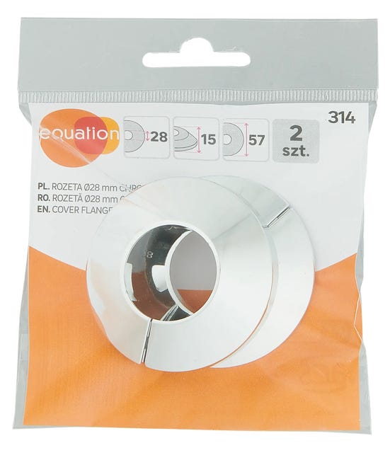 Rozeta 28 mm srebrna kpl 2 szt EQUATION