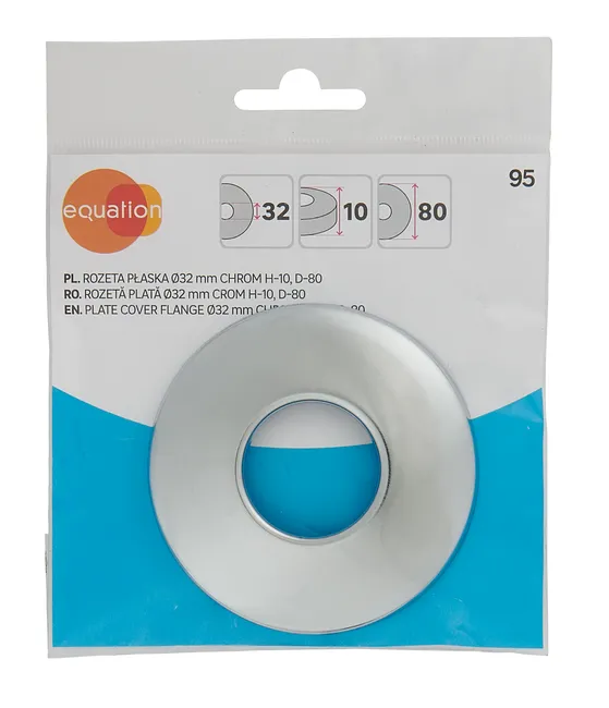 Rozeta 32 mm H-10 D-80 chrom EQUATION