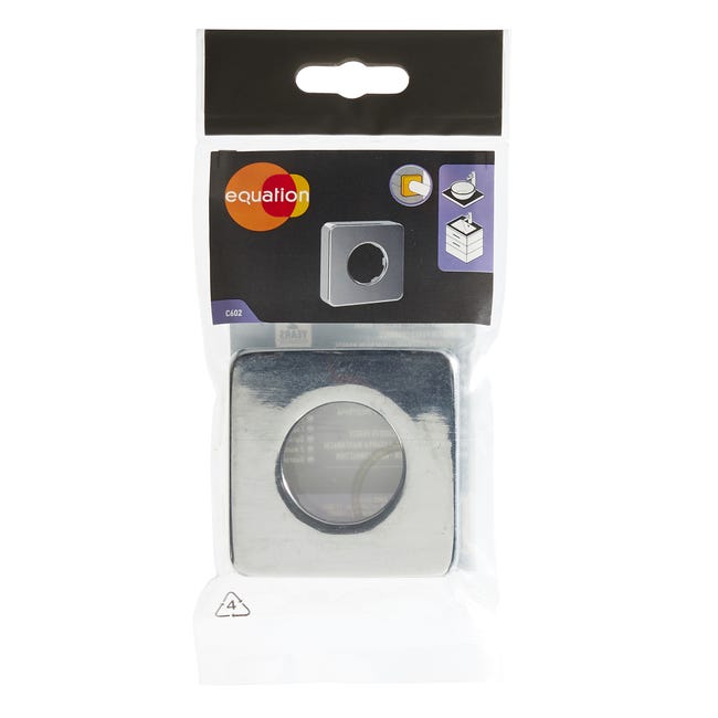Rozeta 32 mm KWADRATOWA CHROM EQUATION