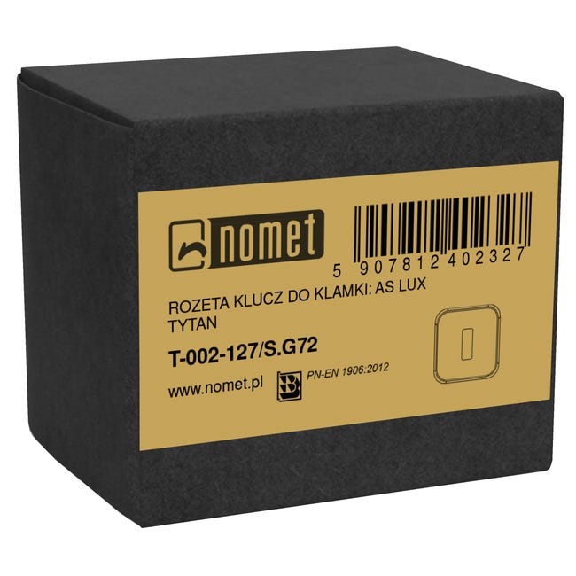 Rozeta podklamkowa pod klucz As/Alex Lux czarna Nomet