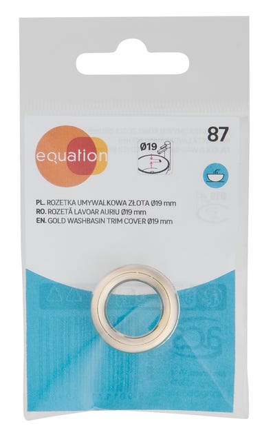 Rozetka umywalkowa złota 19 mm Equation