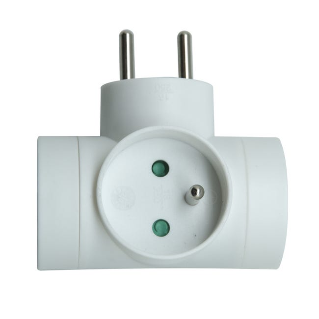 Rozgałęźnik 3x16A+Z Biały