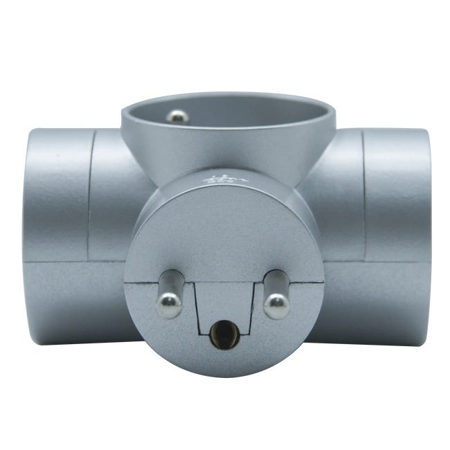 Rozgałęźnik 3x16A+Z Srebrny