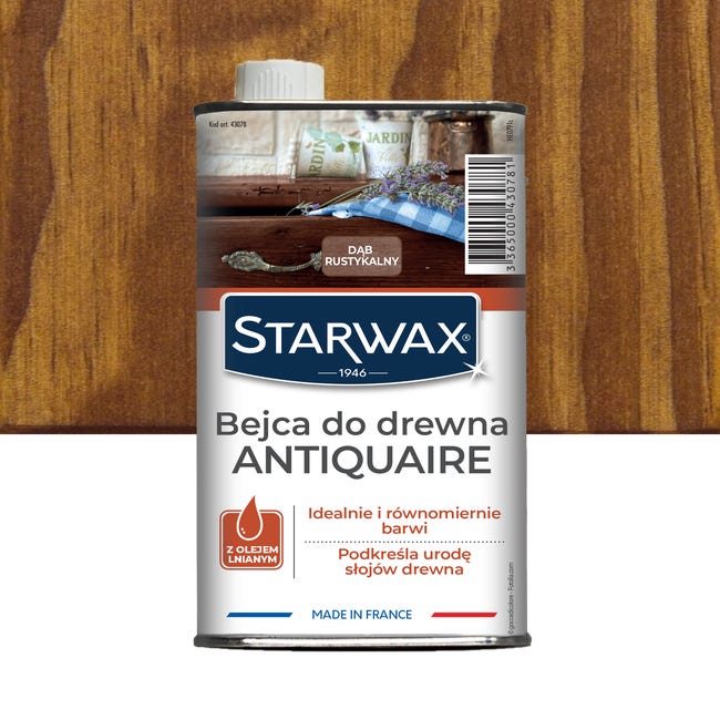 Rozpuszczalnikowa bejca do drewna ANTIQUAIRE 0.5 l Dąb rustykalny STARWAX