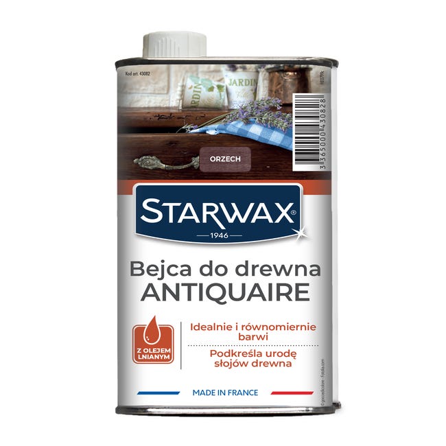 Rozpuszczalnikowa bejca do drewna ANTIQUAIRE 0.5 l Orzech STARWAX