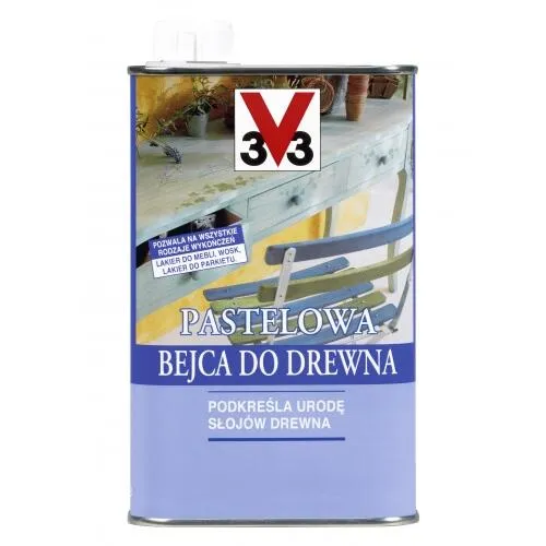 Rozpuszczalnikowa bejca do drewna PASTELOWA 0.5 l Biały V33