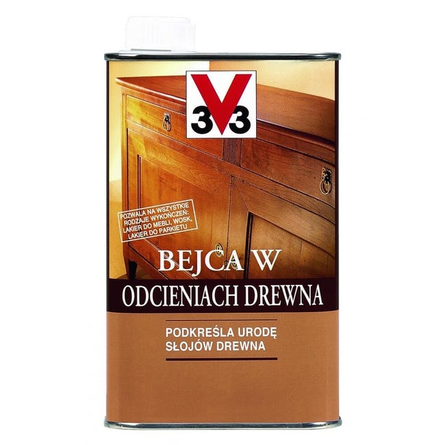 Rozpuszczalnikowa bejca do drewna W ODCIENIACH DREWNA 0.5 l Jasny dąb V33