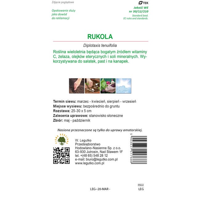 Rukola nasiona 0.5 g W. Legutko