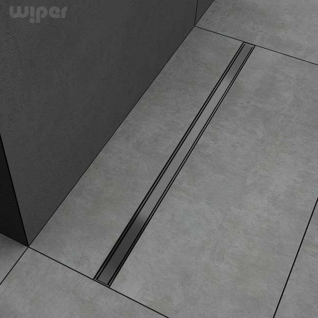 Rynna i kratka odpływu liniowego 600 CZARNY MAT ELEMENT WIPER