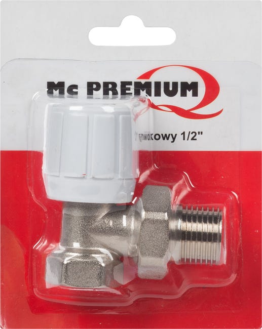 Ręczny zawór grzejnikowy KĄTOWY MC PREMIUM