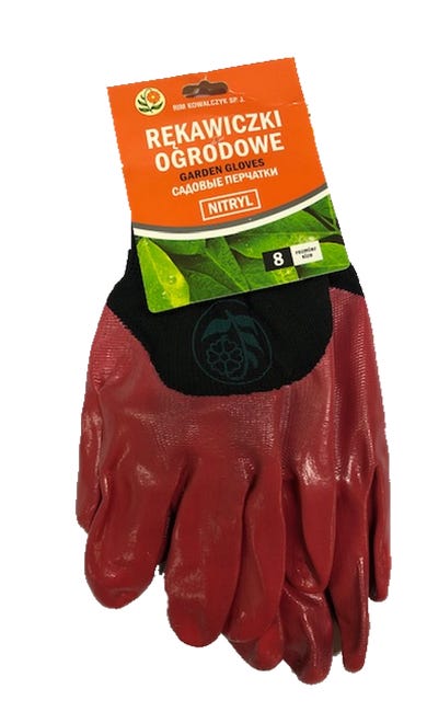 Rękawice ogrodowe r.XL/9 poliestrowe z powłoką nitrylową