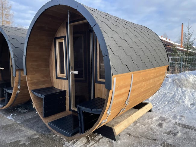 Sauna ogrodowa Barrel 210x235 cm Ecosauna
