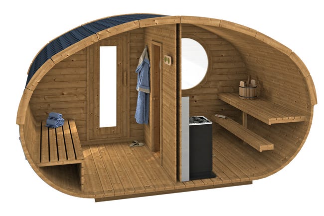 Sauna ogrodowa Hobbit 195x400 cm Ecosauna