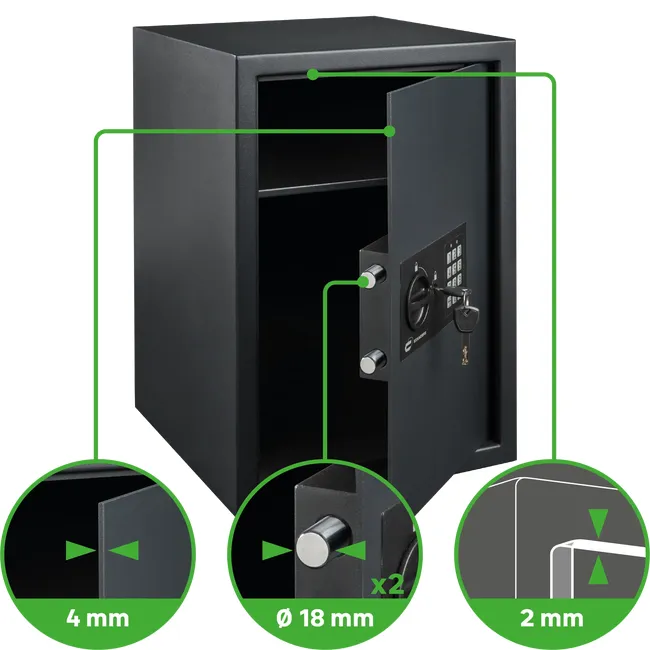 Sejf z kodem elektronicznym 50 x 35 x 35 cm 50 l Standers