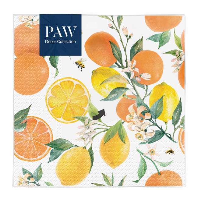 Serwetki Citrus with Bees 33 x 33 cm 20 szt.
