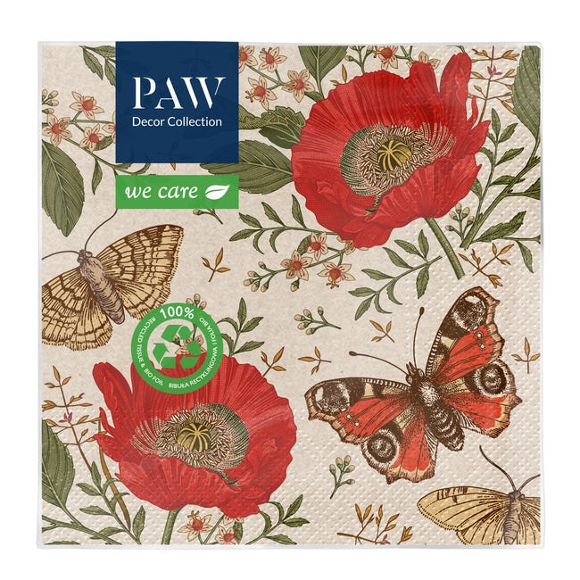 Serwetki We Care Passing Butterflies 33 x 33 cm 20 szt.