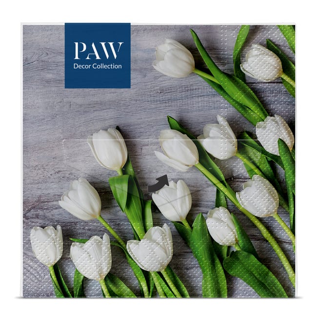 Serwetki White tulips 33 x 33 cm 20 szt.